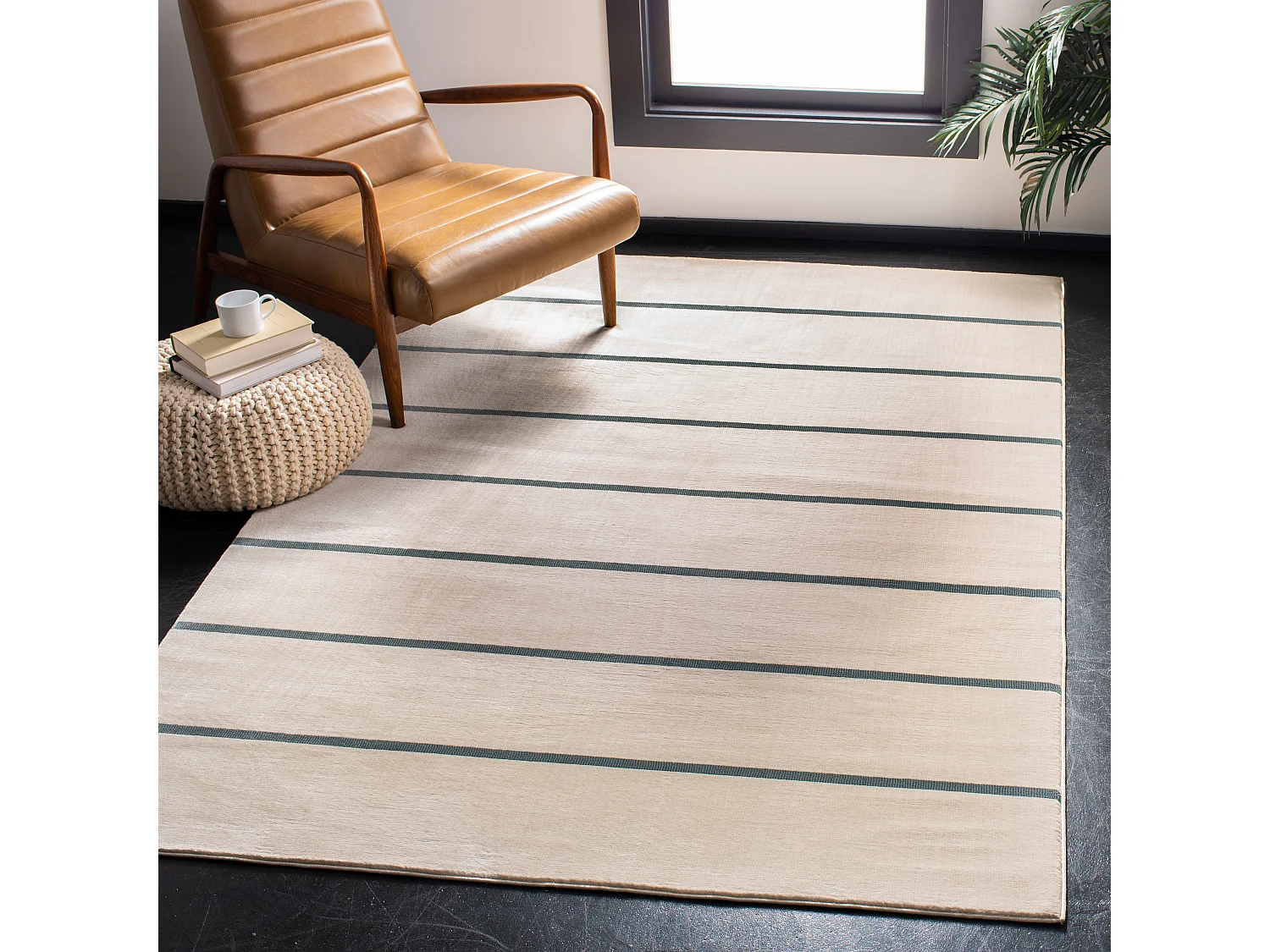 Tapis Neutre/Bleu Marine 160 X 231 cm - Juliet