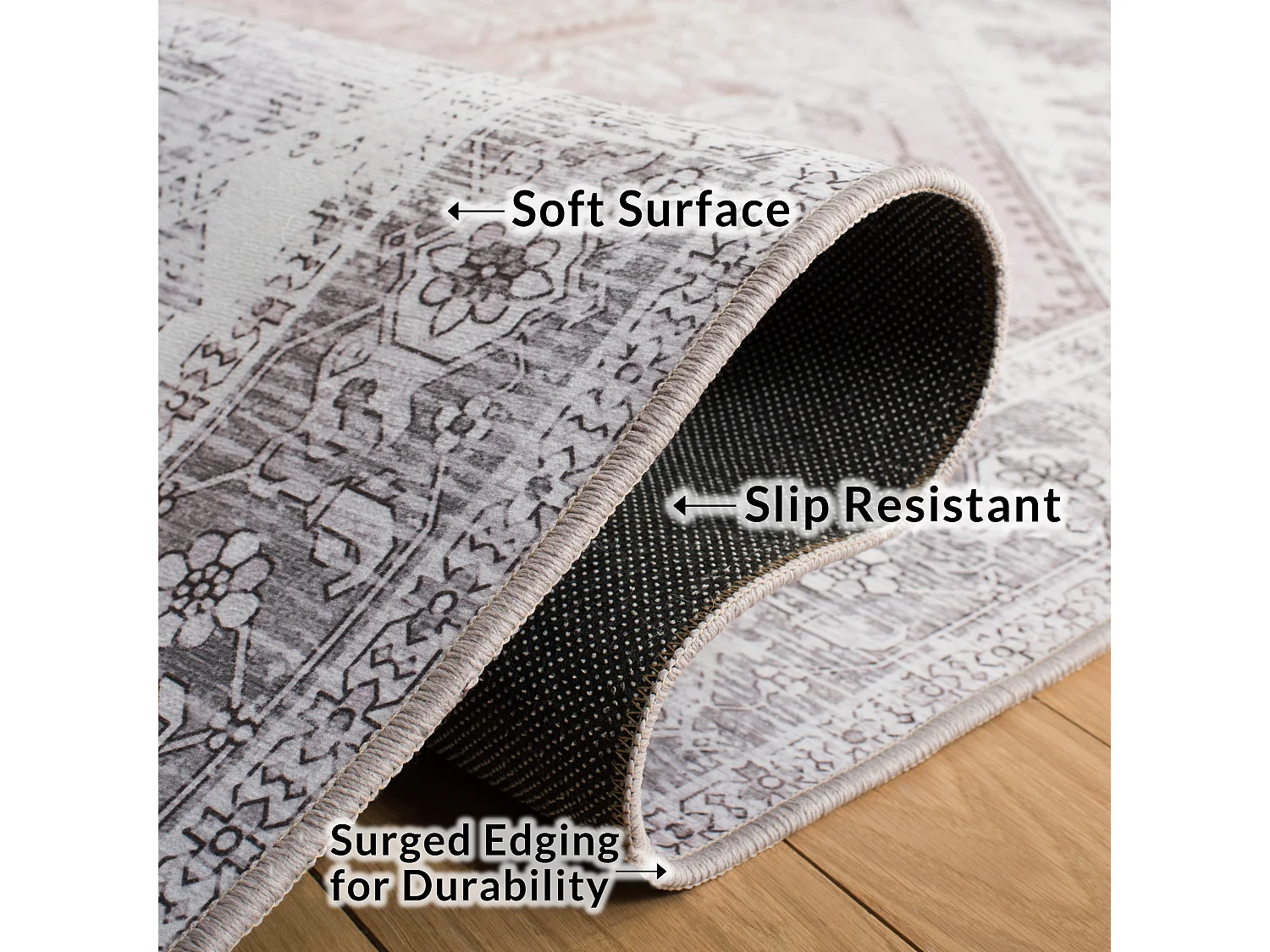 Tapis Beige/Gris 76 X 122 cm - Kushim
