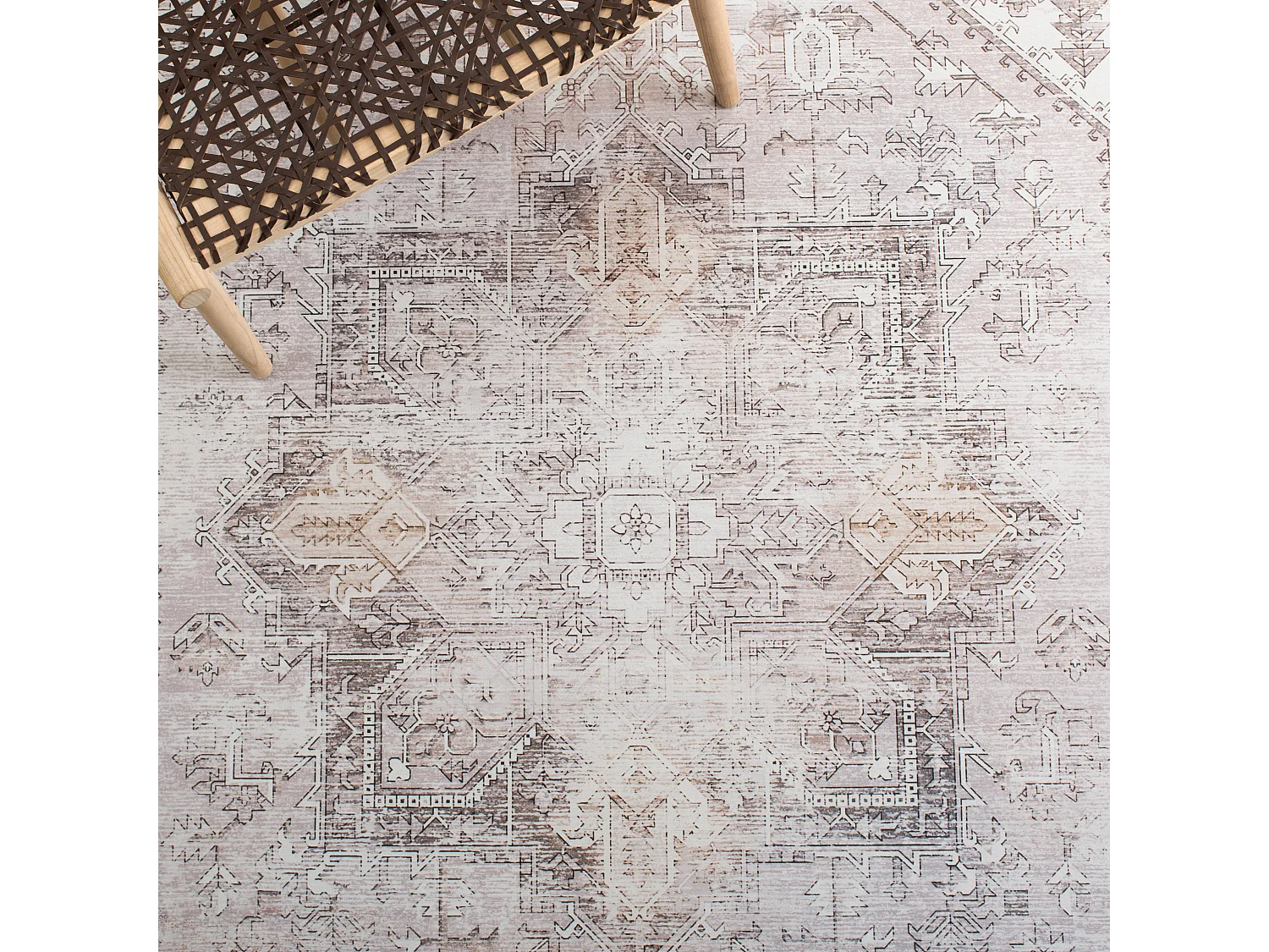Tapis Beige/Gris 76 X 122 cm - Kushim