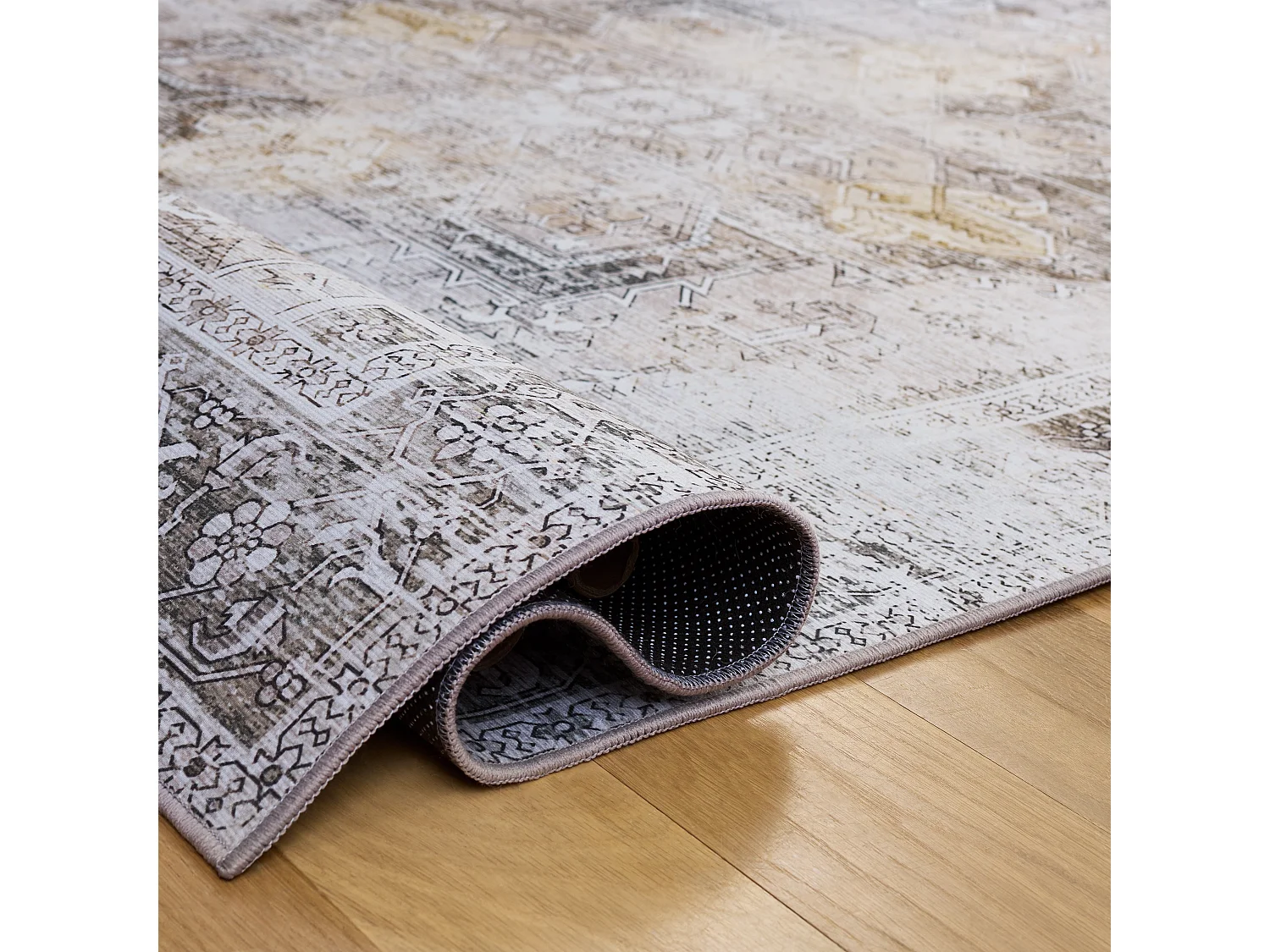 Tapis Beige/Gris 76 X 122 cm - Kushim