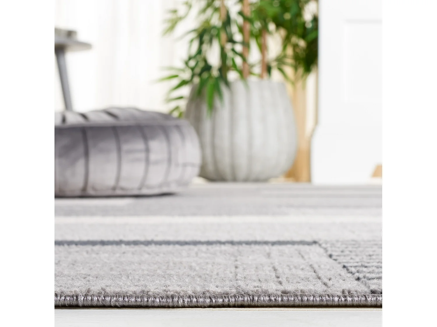 Tapis Gris/Noir Ivoire 122 X 183 cm - Ellington