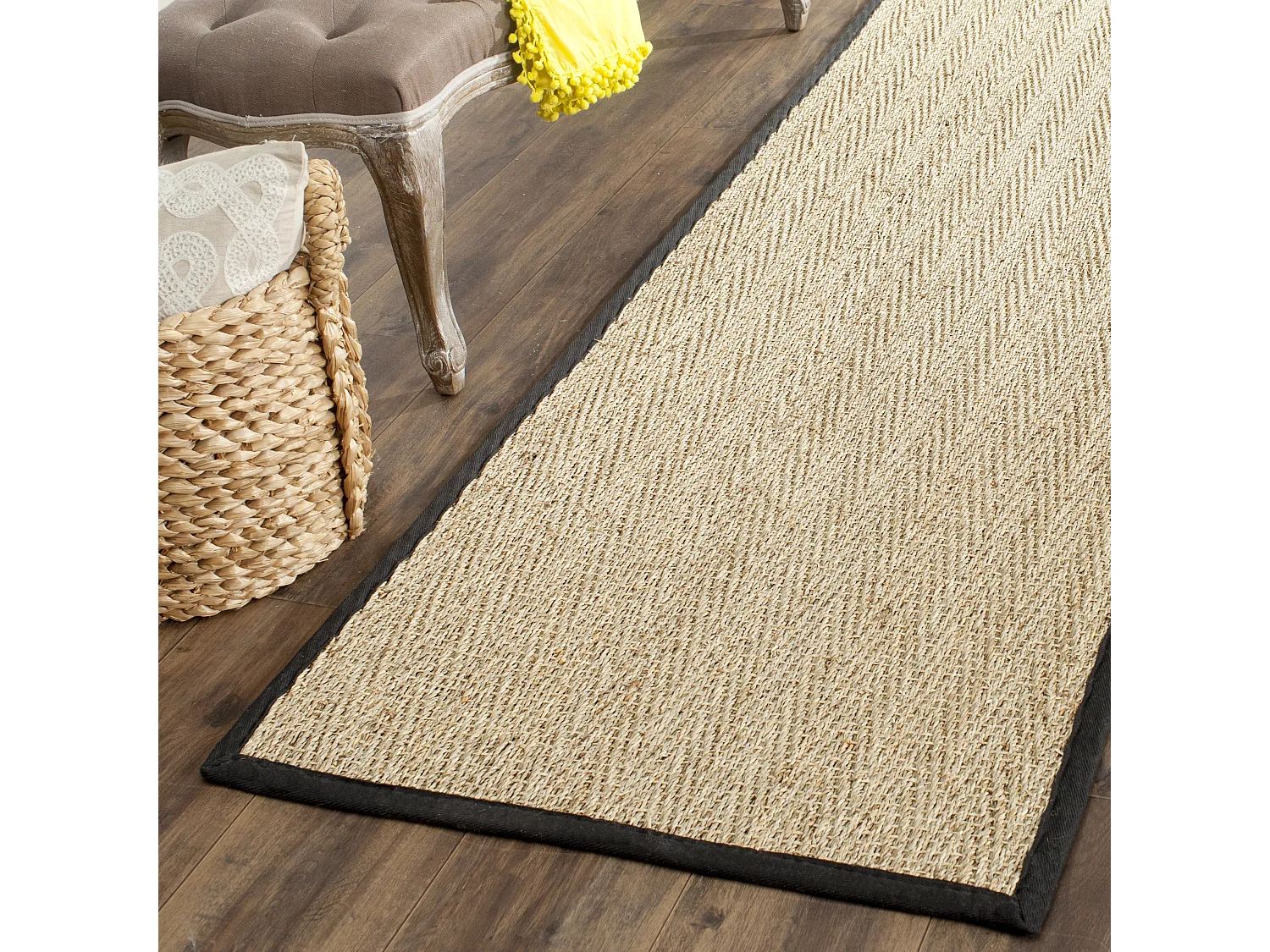 Tapis Neutre/Noir 76 X 244 cm - Winifred