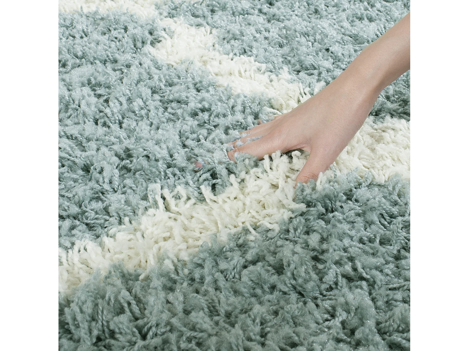 Tapis Bleu/Neutre 91 X 152 cm - Aldo