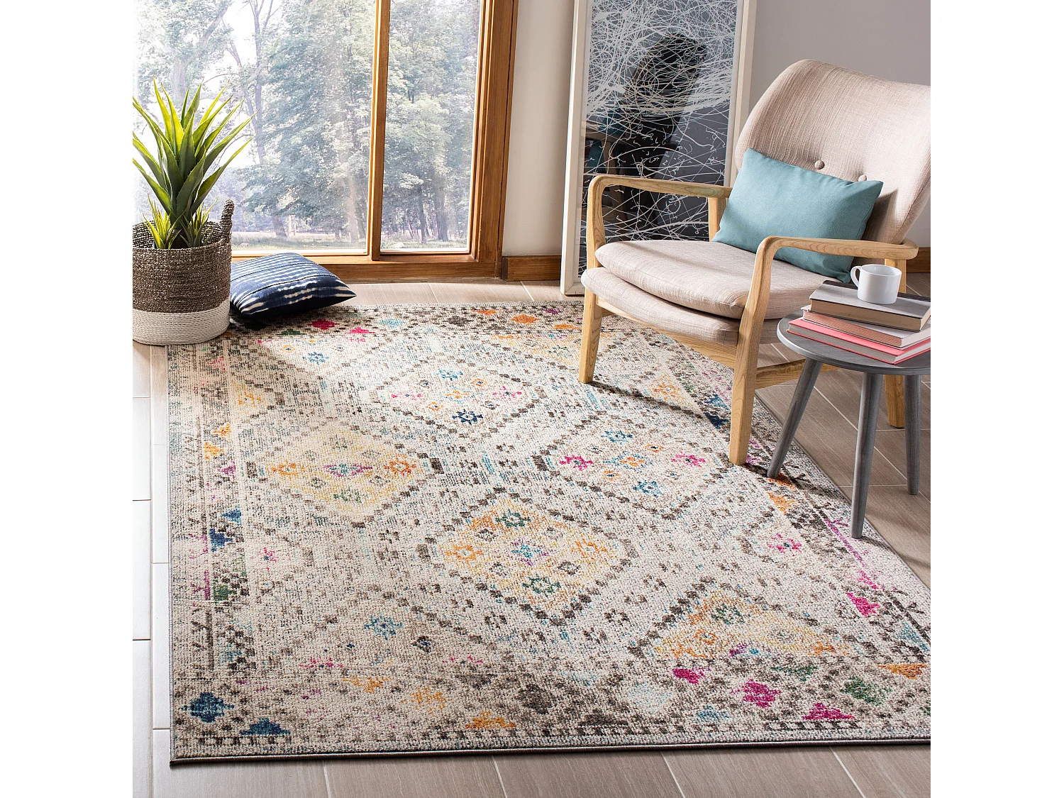 Tapis Gris/Jaune 160 X 229 cm - Marabel