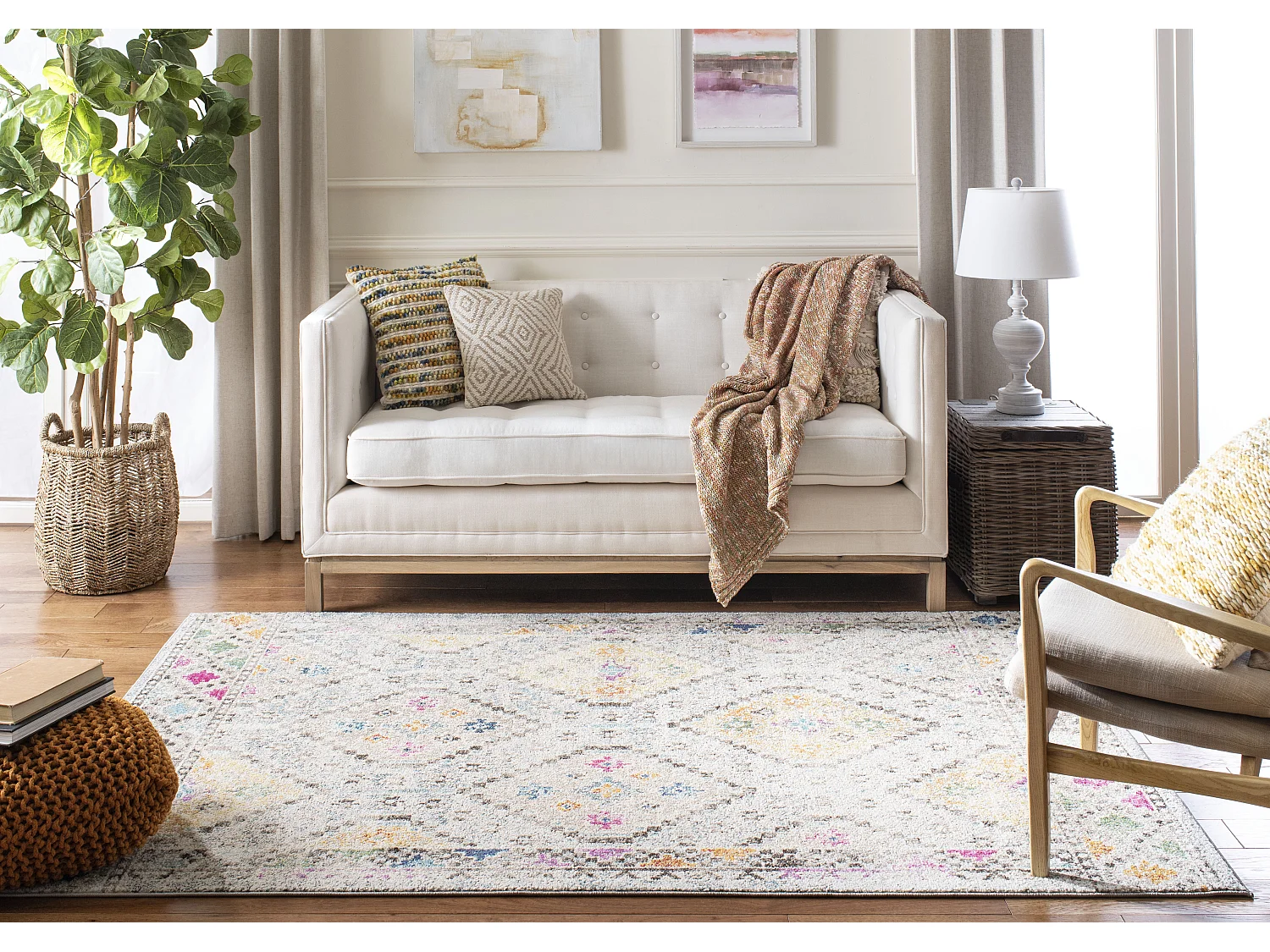 Tapis Gris/Jaune 160 X 229 cm - Marabel