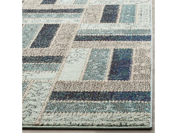 Tapis Gris/Bleu 91 X 152 cm - Jax