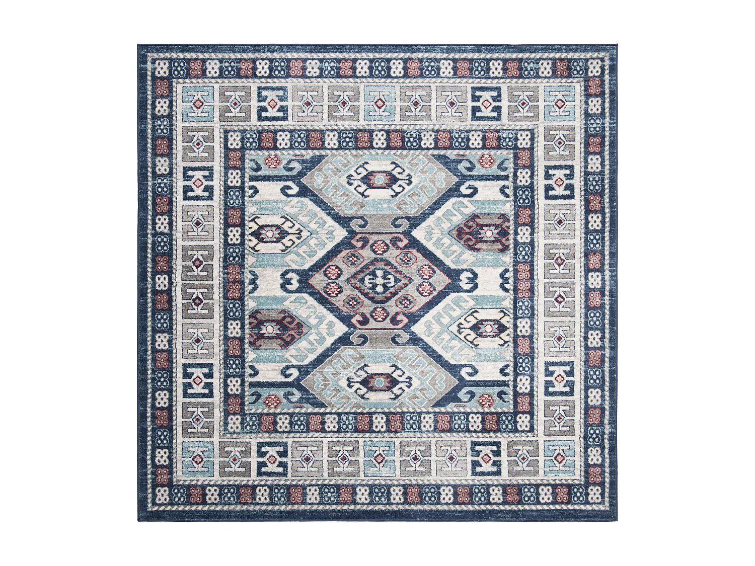 Tapis Bleu/Gris 201 X 201 cm - Kastyn