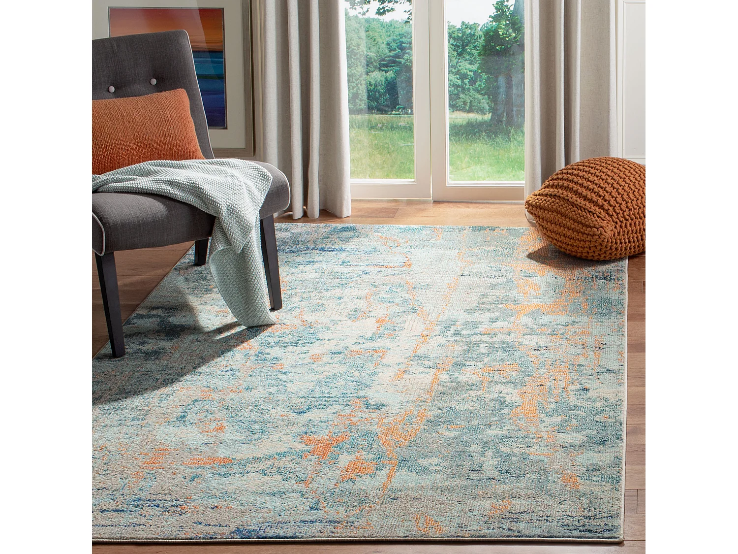 Tapis Bleu/Neutre 160 X 229 cm - Mallow