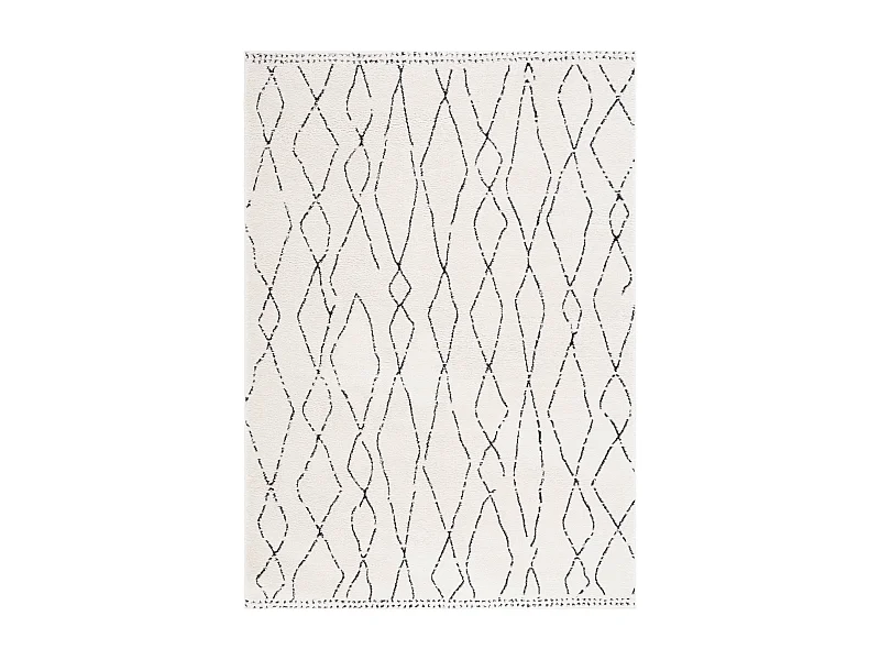 Tapis Ivoire/Noir 91 X 152 cm - Araminat