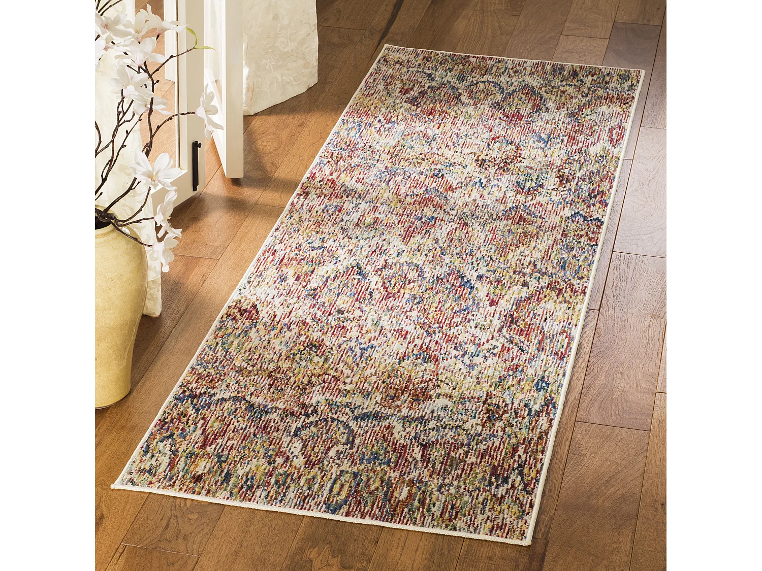 Tapis Gris/Rose 66 X 213 cm - Aydin