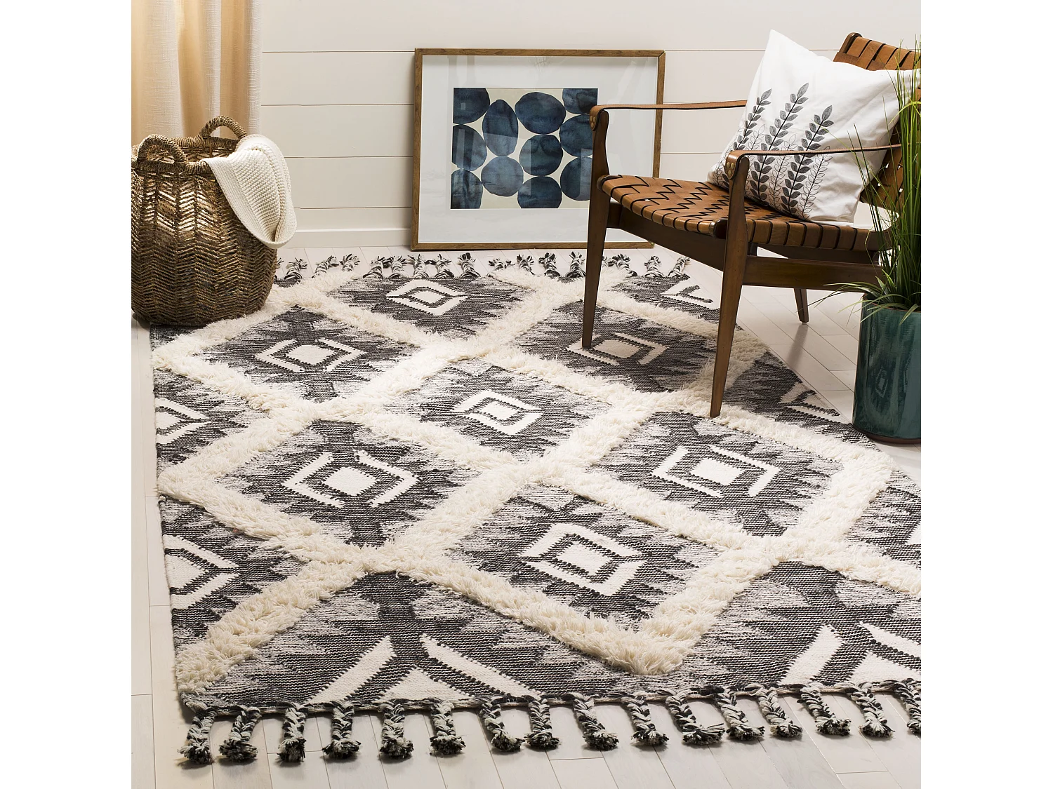 Tapis Noir/Neutre 122 X 183 cm - Kiara