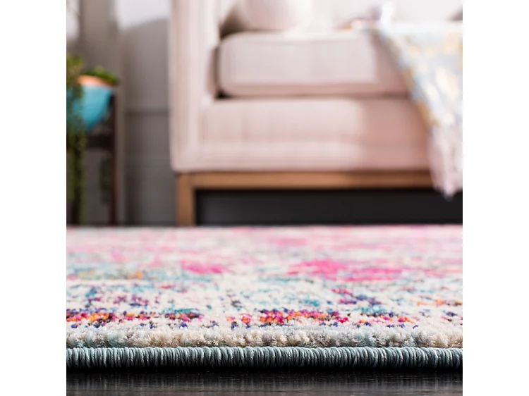 Tapis Rose/Bleu 91 X 152 cm - Maia