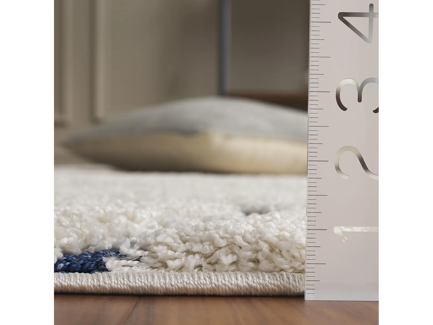 Tapis Neutre/Bleu 99 X 160 cm - Naples