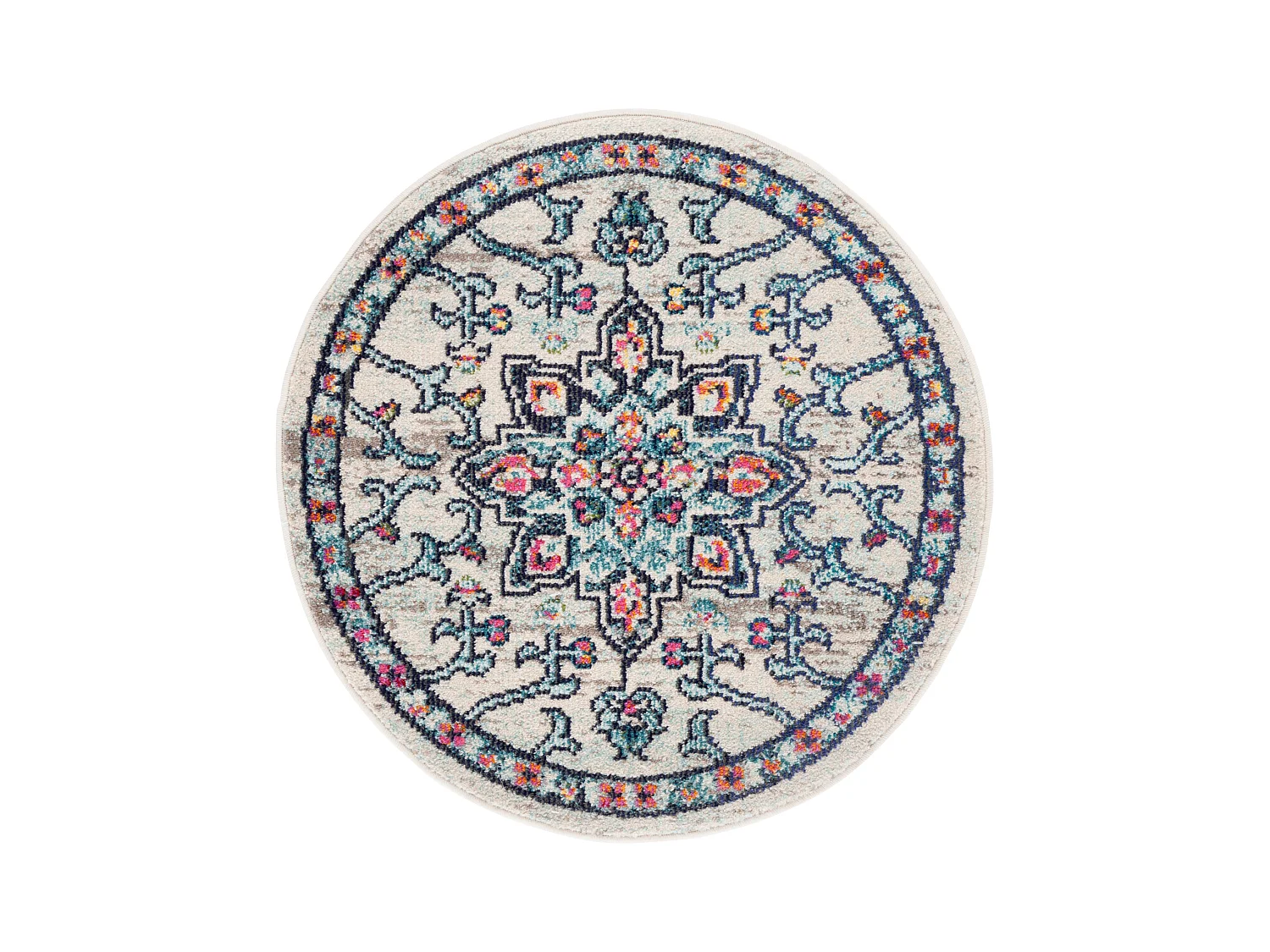 Tapis Crème/Bleu 122 X 122 cm - Malaya