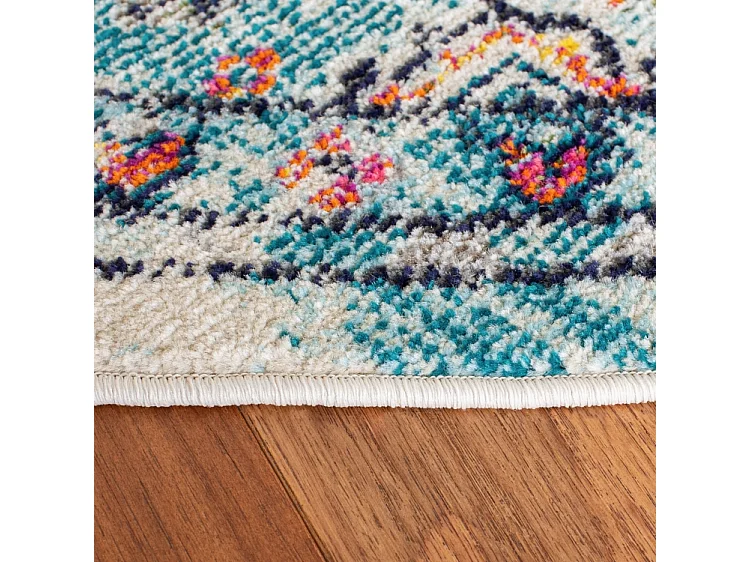 Tapis Crème/Bleu 122 X 122 cm - Malaya