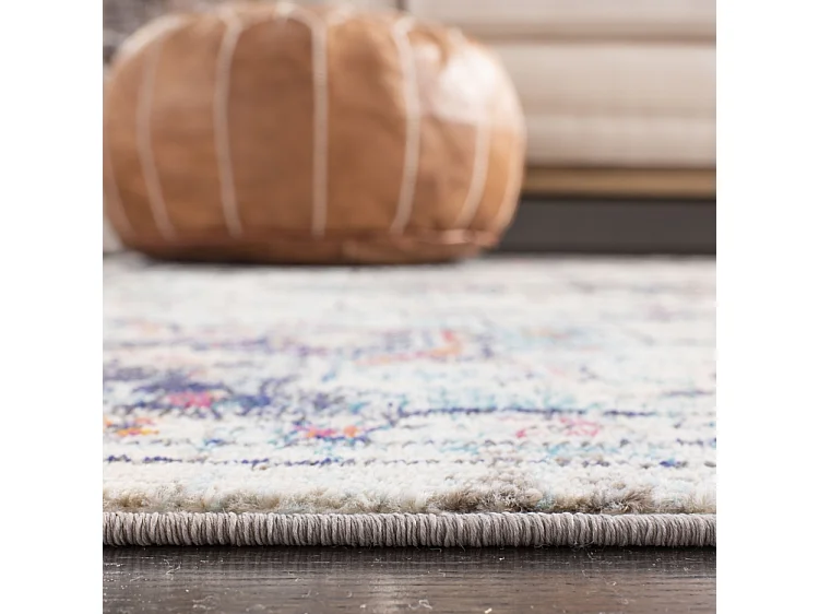 Tapis Crème/Bleu 122 X 122 cm - Malaya