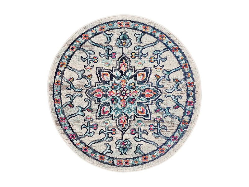 Tapis Crème/Bleu 122 X 122 cm - Malaya