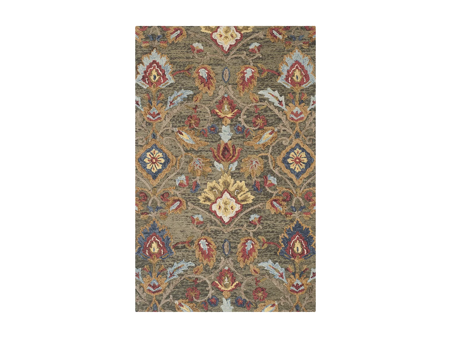 Tapis Vert/Multicolore 152 X 244 cm - Juni