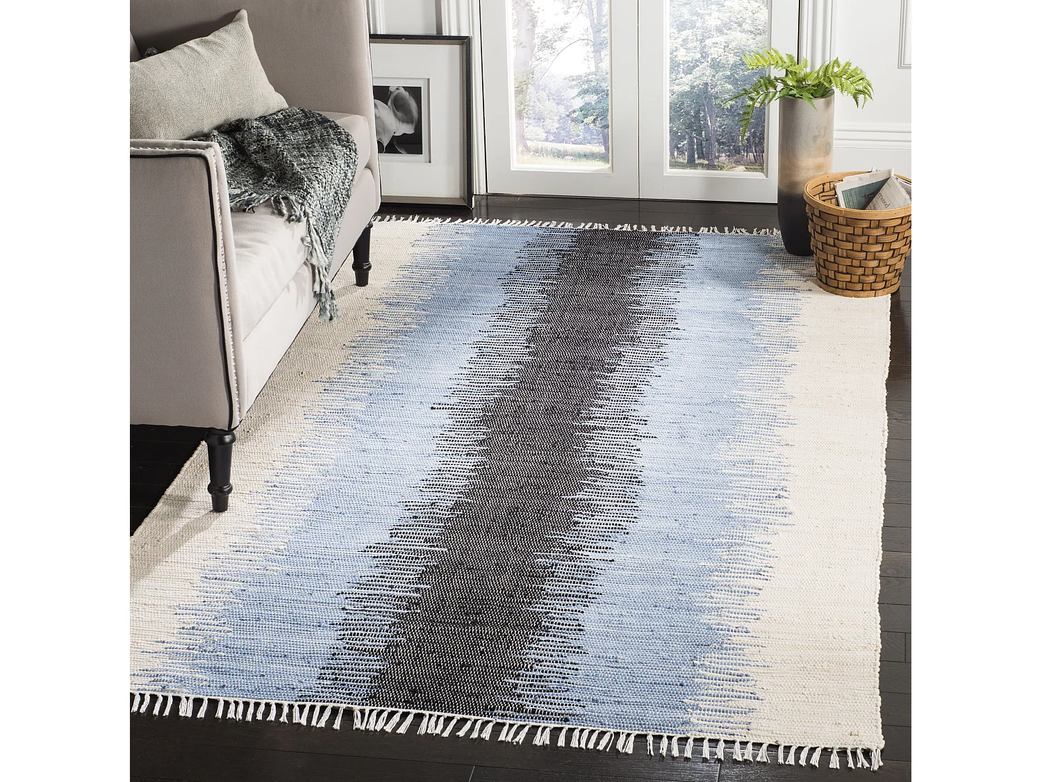 Tapis Gris/Noir 122 X 183 cm - Monterrey