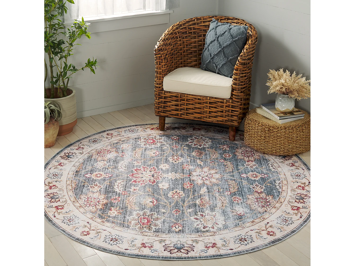 Tapis Vert/Beige 183 X 183 cm - Petra