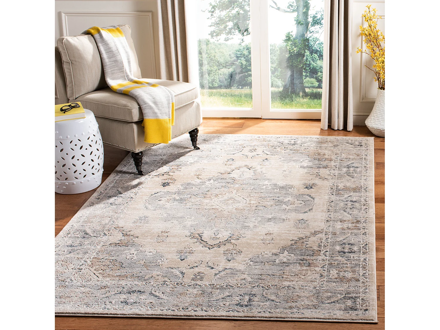 Tapis Neutre/Gris 122 X 183 cm - Rivka