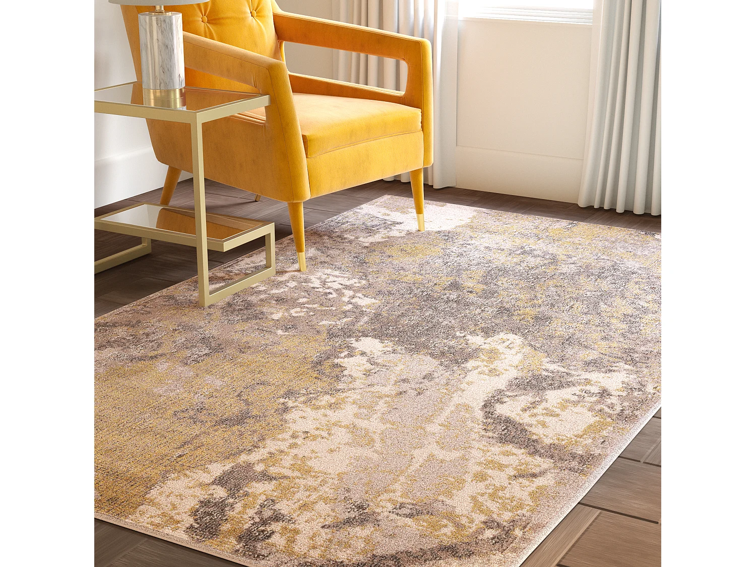 Tapis Neutre/Gris 122 X 170 cm - Frieda