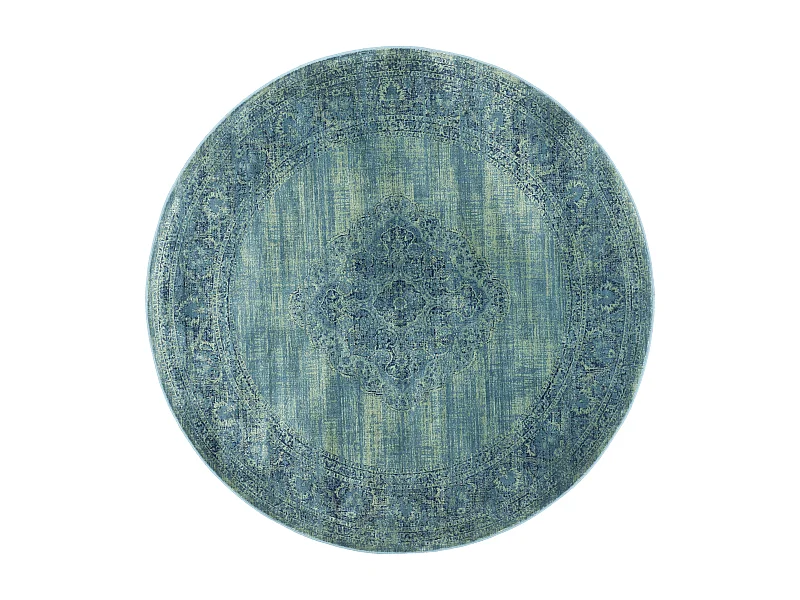 Tapis Bleu/Multicolore 183 X 183 cm - Olivia