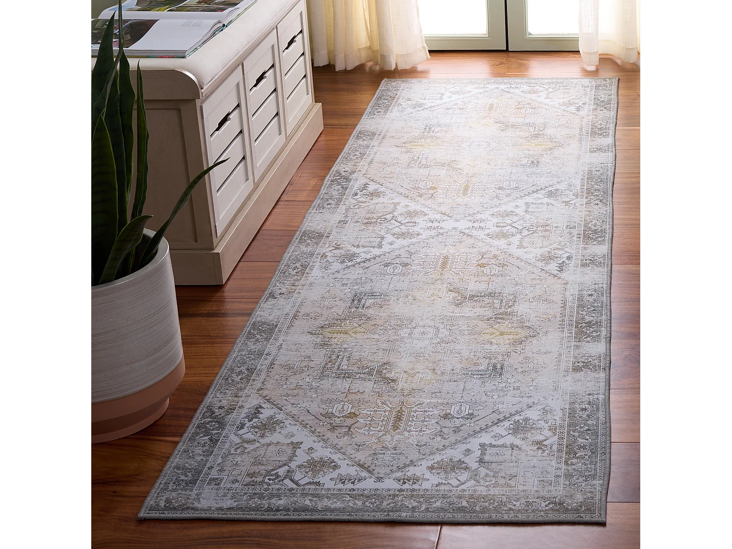 Tapis Beige/Gris 76 X 244 cm - Kushim