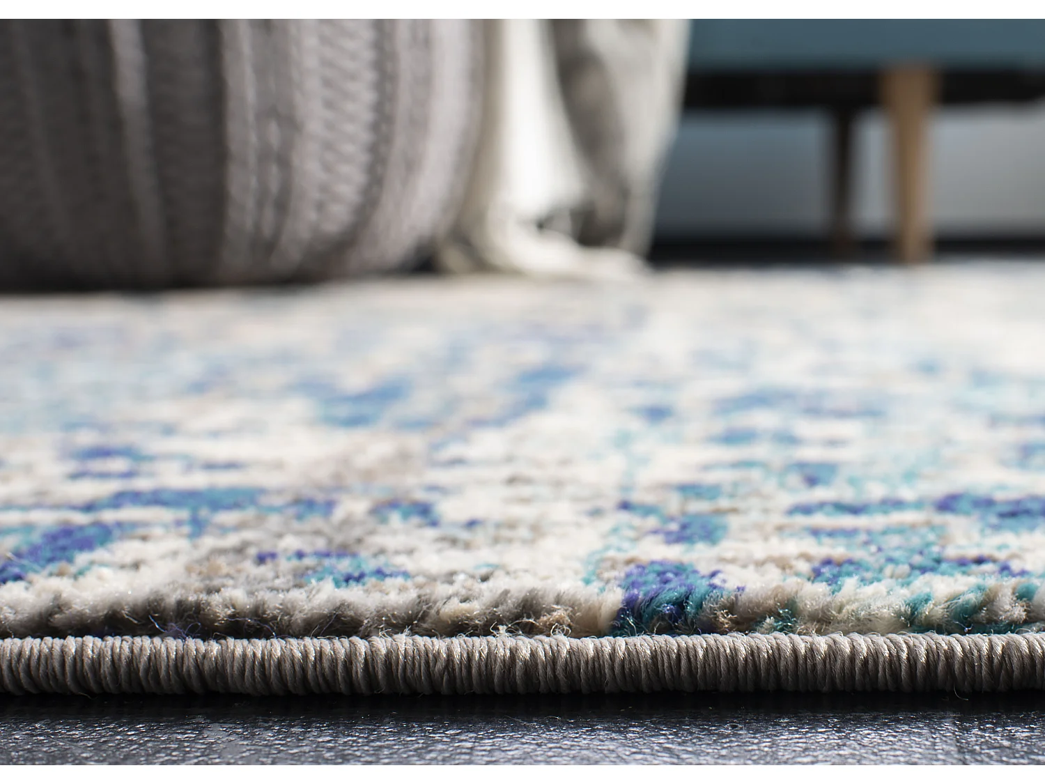 Tapis Gris/Bleu 61 X 244 cm - Manjor