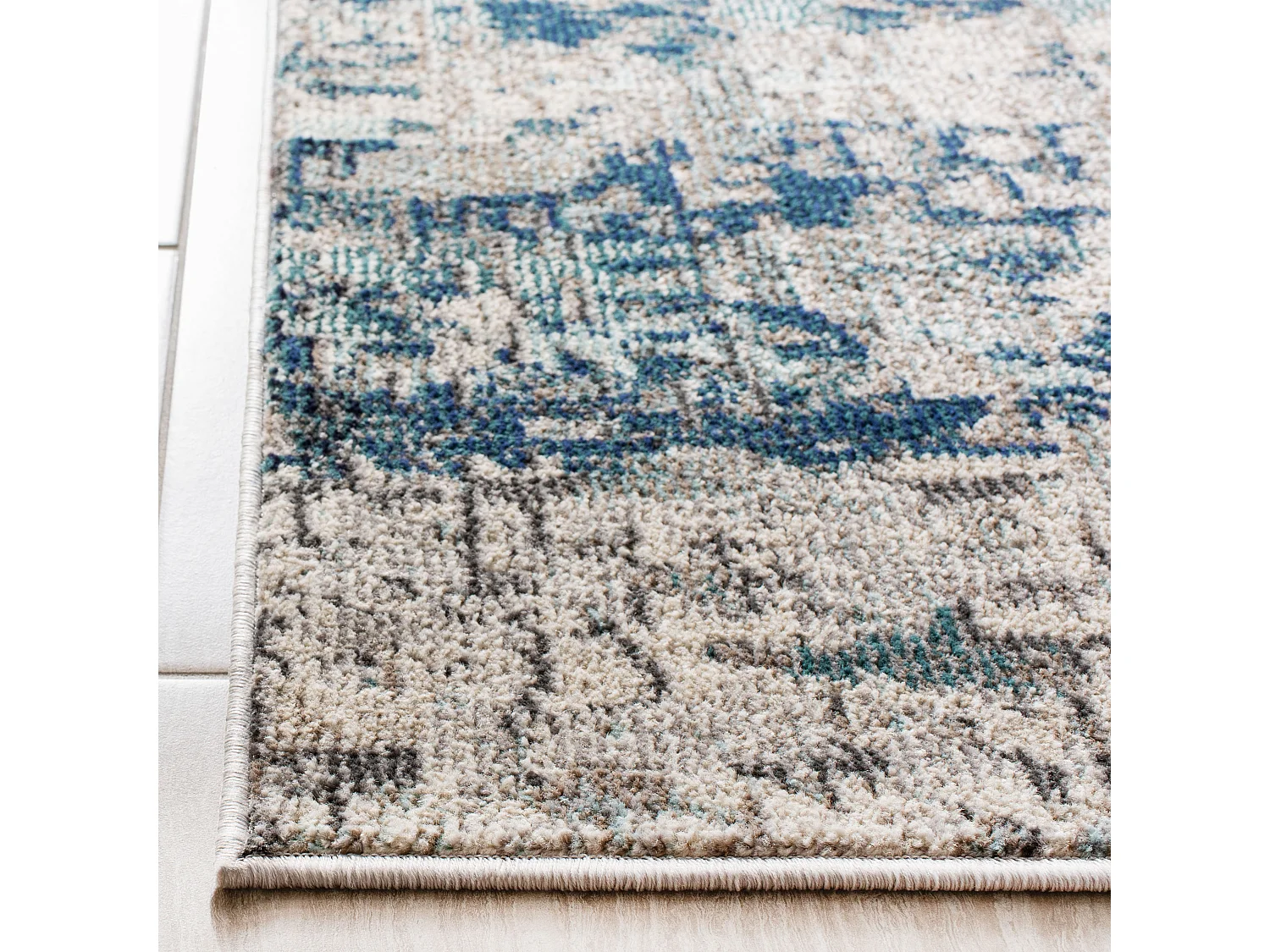 Tapis Gris/Bleu 61 X 244 cm - Manjor