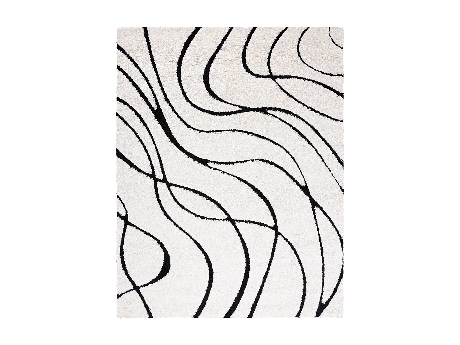 Tapis Ivoire/Noir 236 x 305 cm - Naples