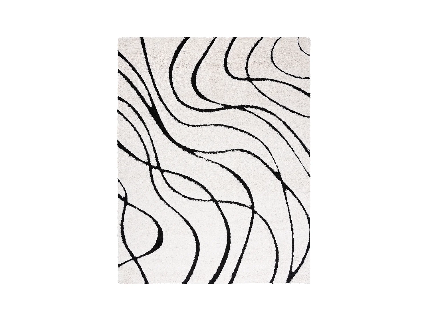 Tapis Ivoire/Noir 236 x 305 cm - Naples