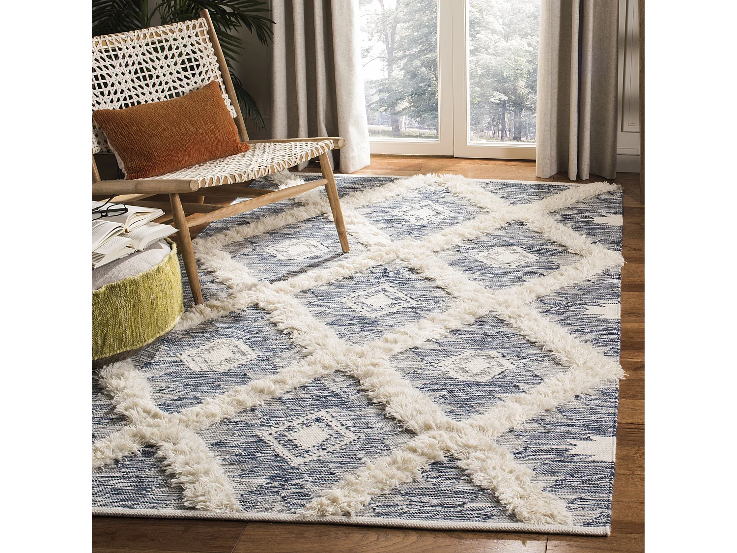 Tapis Bleu/Neutre 183 X 274 cm - Emmeline