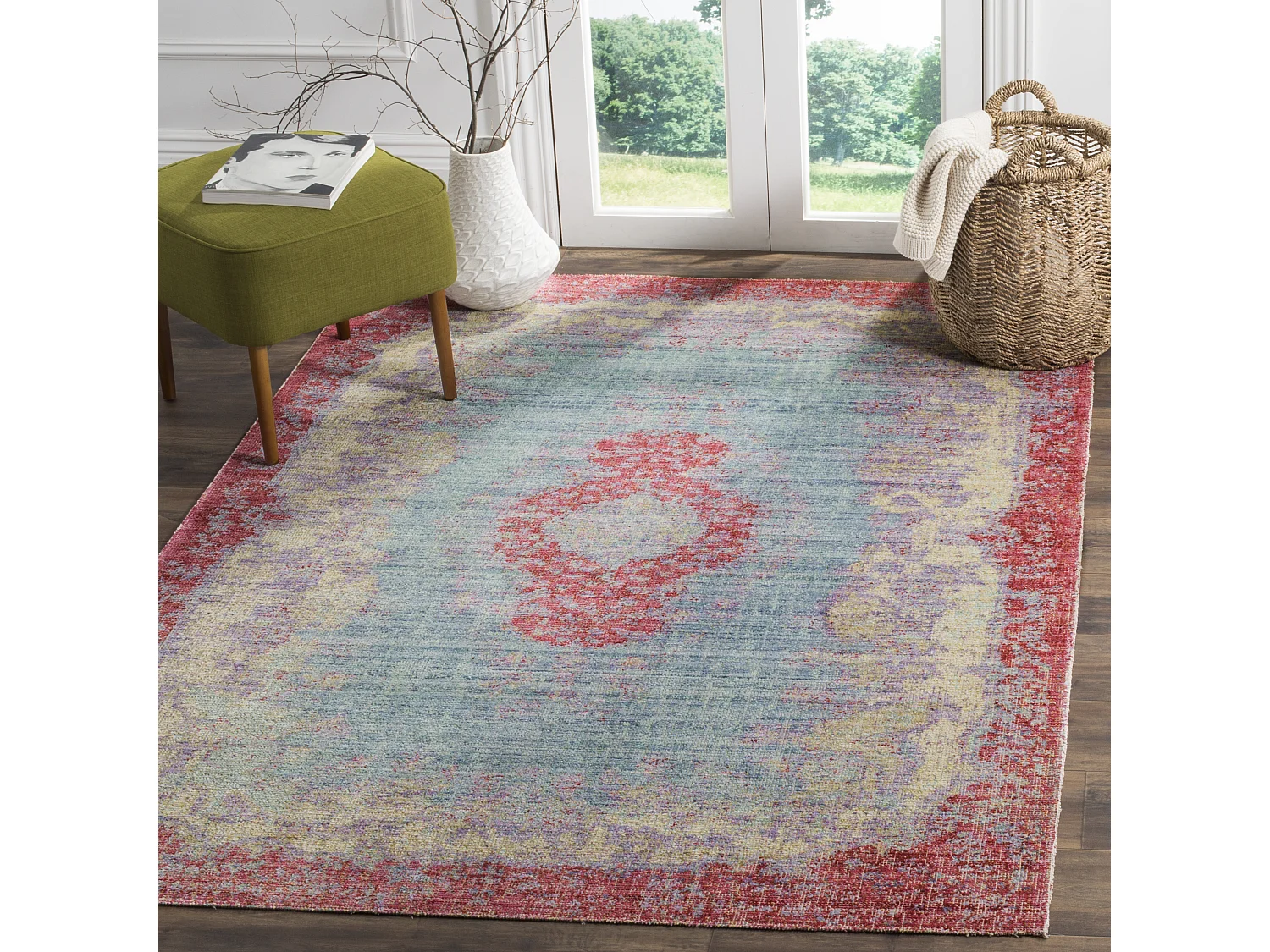 Tapis Bleu/Rose 122 X 183 cm - Rocklin