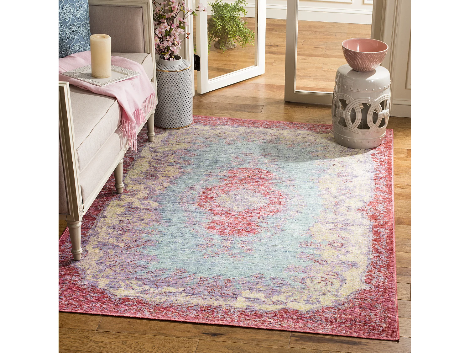 Tapis Bleu/Rose 122 X 183 cm - Rocklin