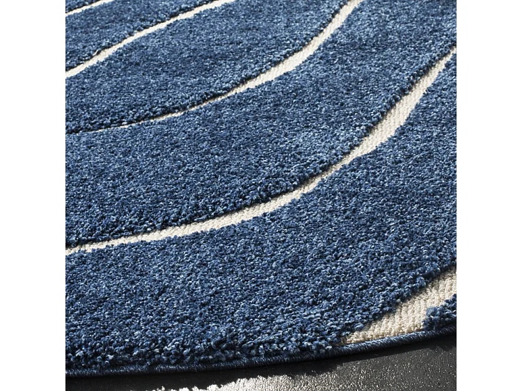 Tapis Bleu foncé/Crème 122 X 122 cm - Raton