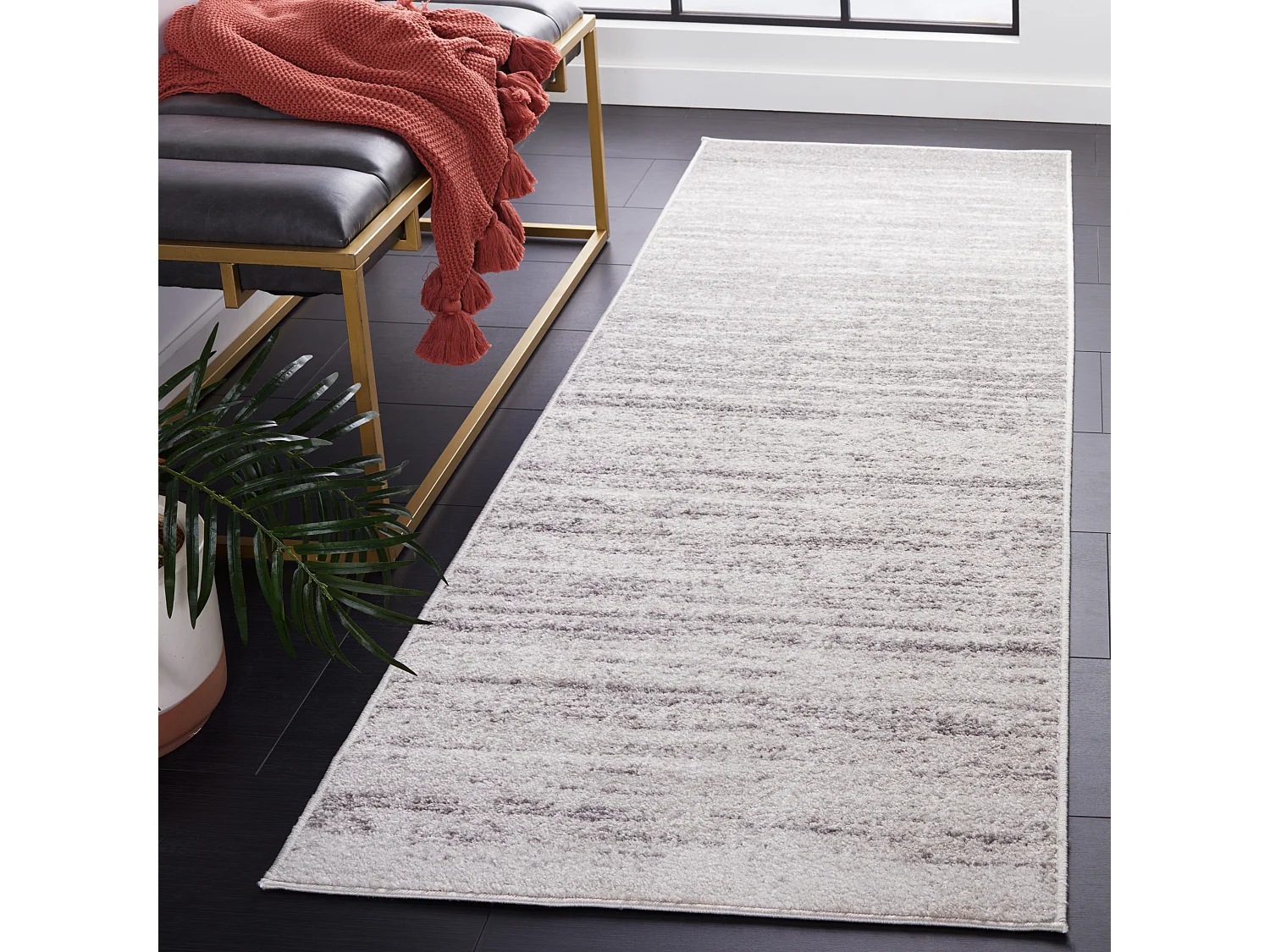 Tapis Ivoire/Argent 76 X 183 cm - Marius