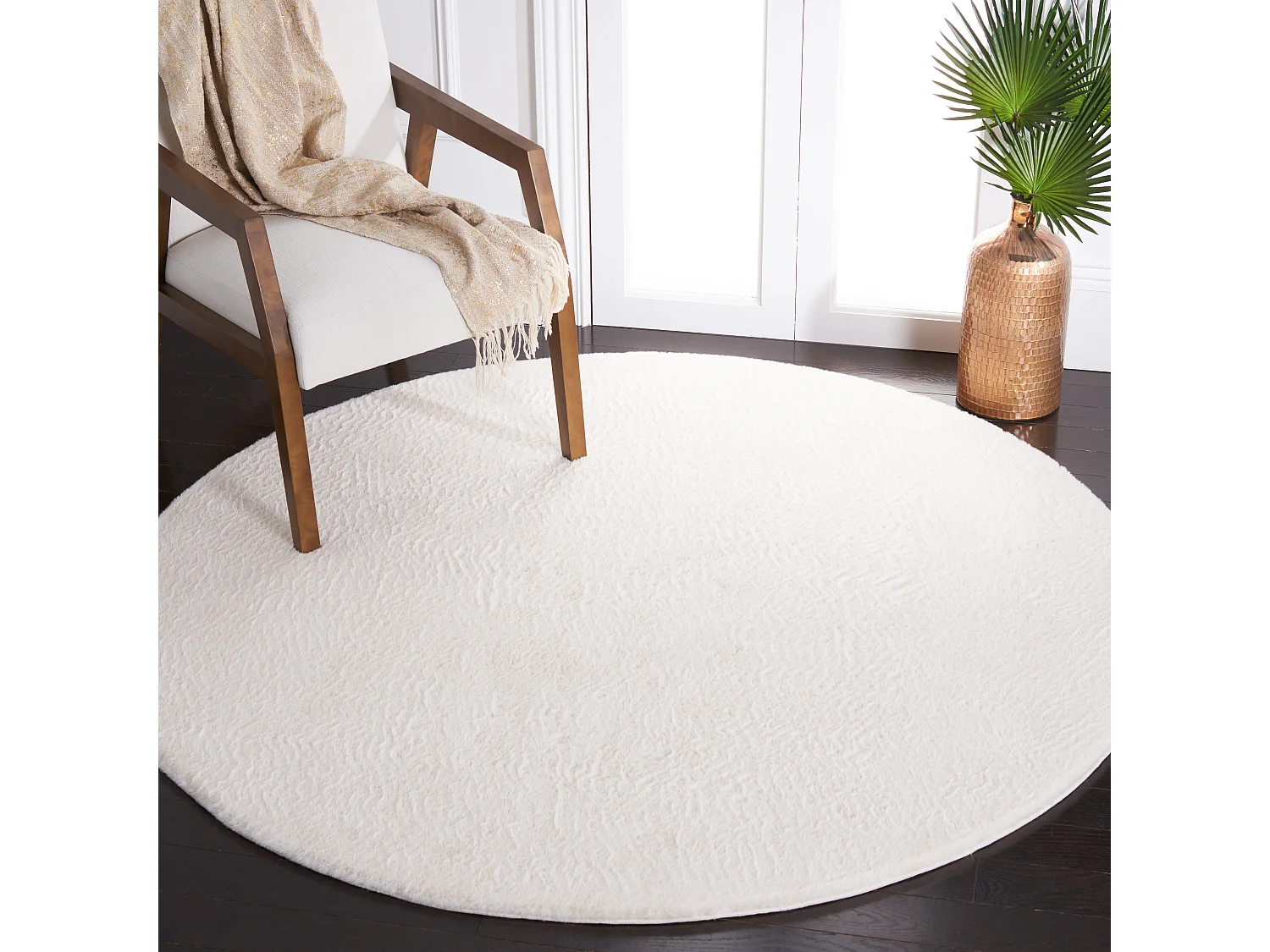 Tapis Blanc cassé 122 X 122 cm - Florian