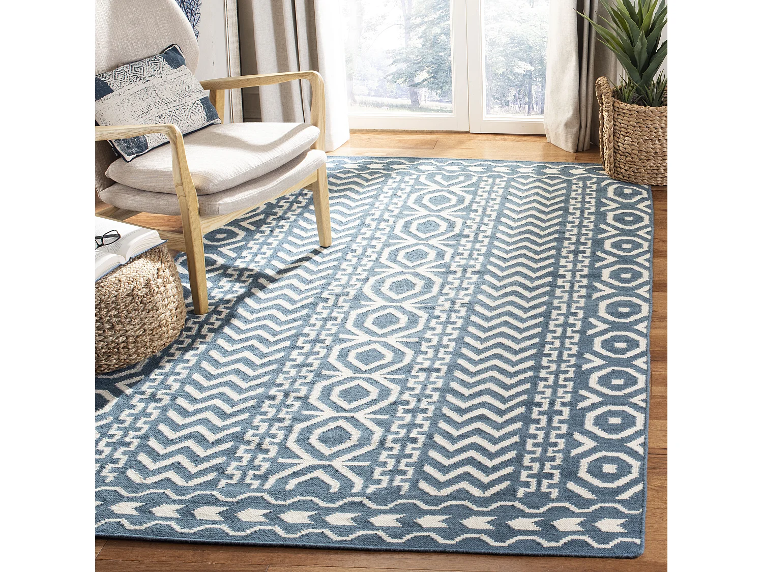 Tapis Bleu Marine/Neutre 152 X 244 cm - Anais