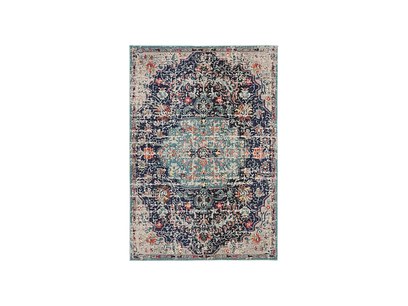 Tapis Noir/Bleu 91 X 152 cm - Maia