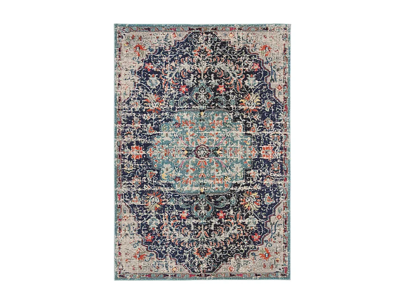 Tapis Noir/Bleu 91 X 152 cm - Maia