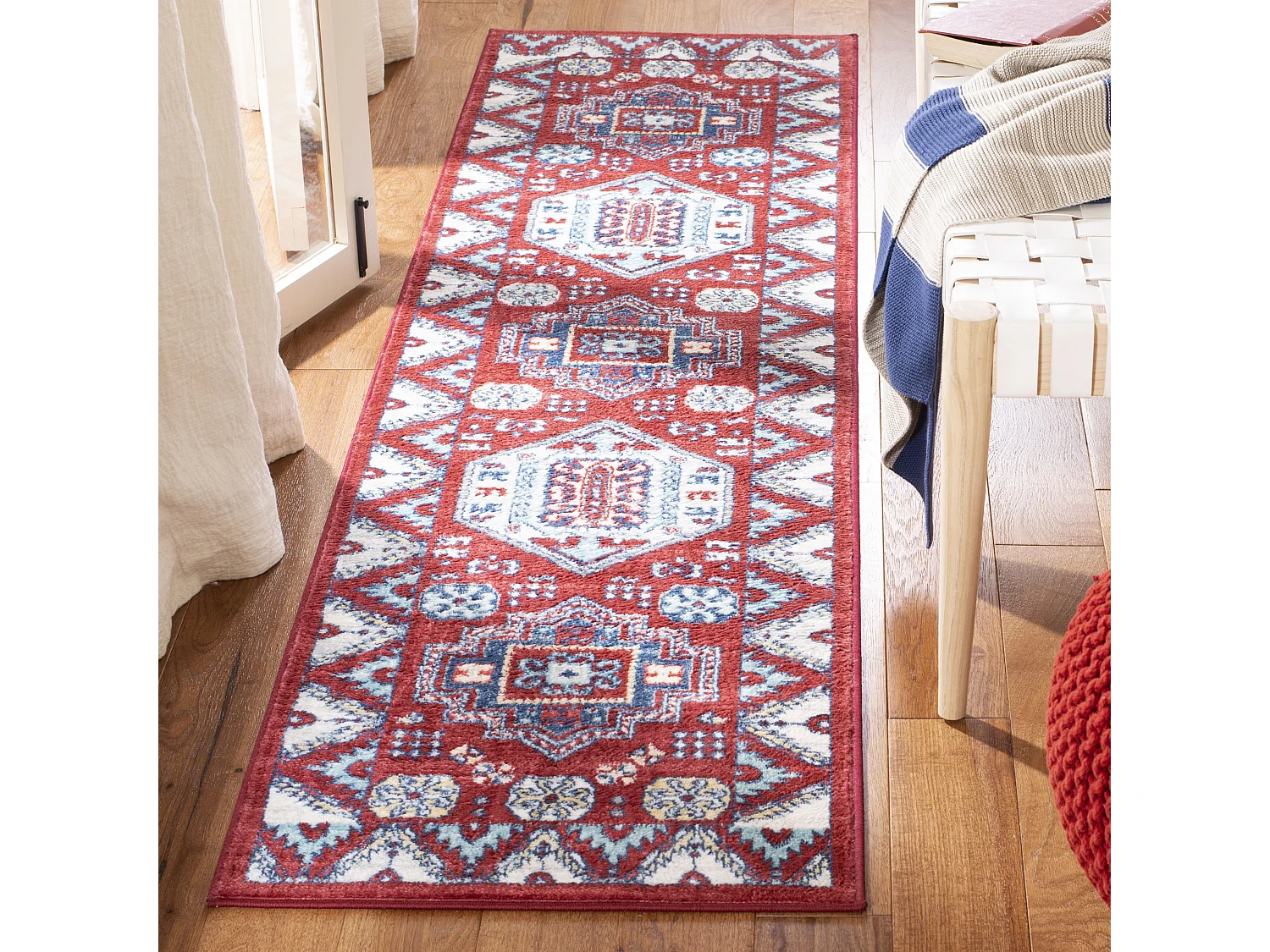 Tapis Rouge/Bleu 61 X 244 cm - Kara