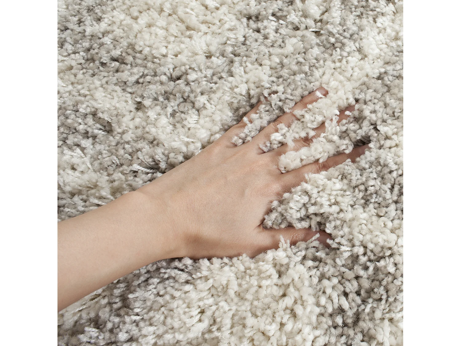 Tapis Neutre/Blanc 201 X 201 cm - Fabricio