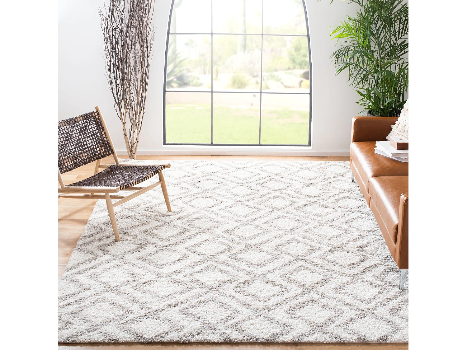 Tapis Ivoire/Beige 201 x 201 cm - Fabricio