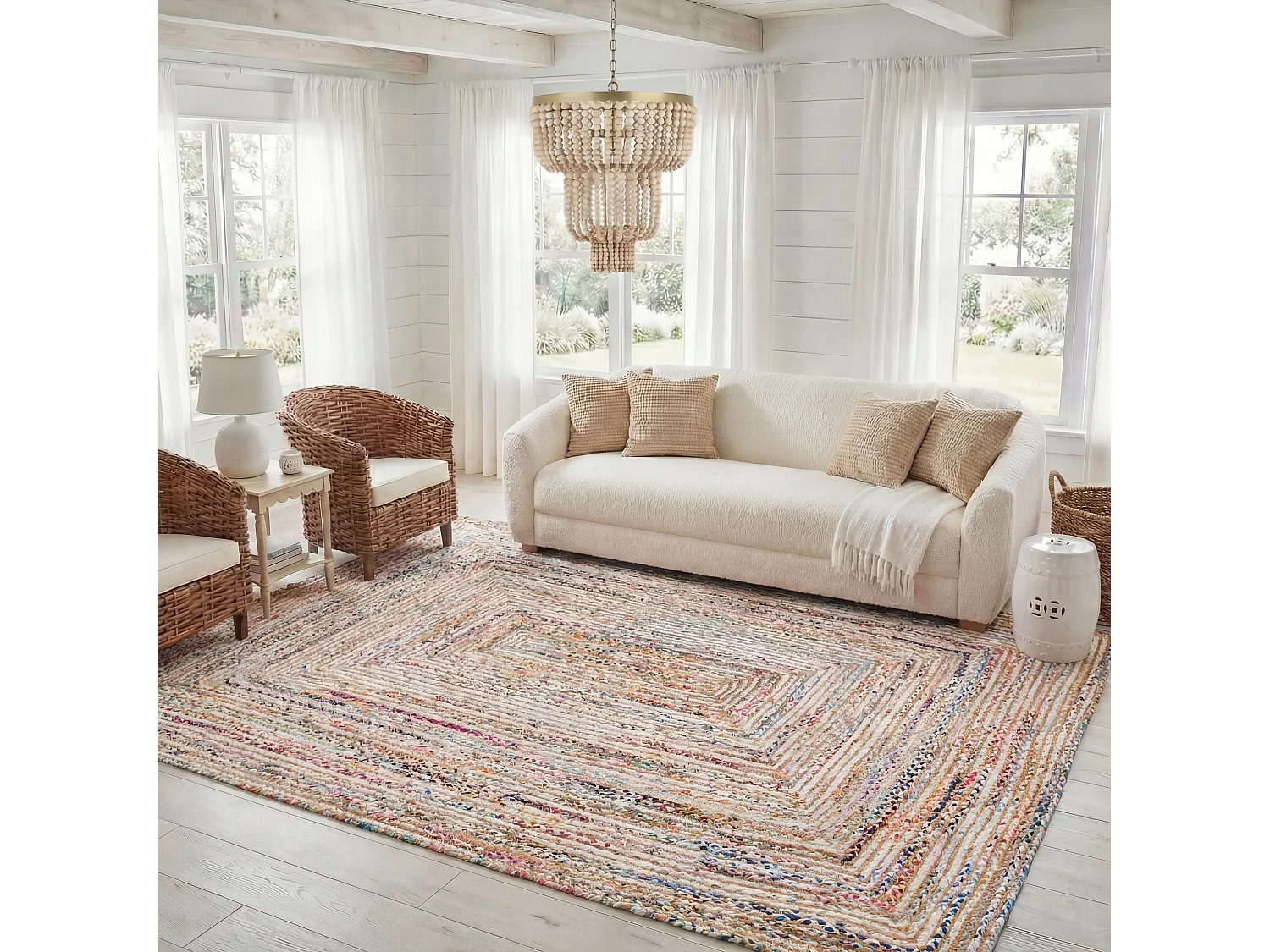 Tapis Beige/Multicolore 244 X 305 cm - Jessamine