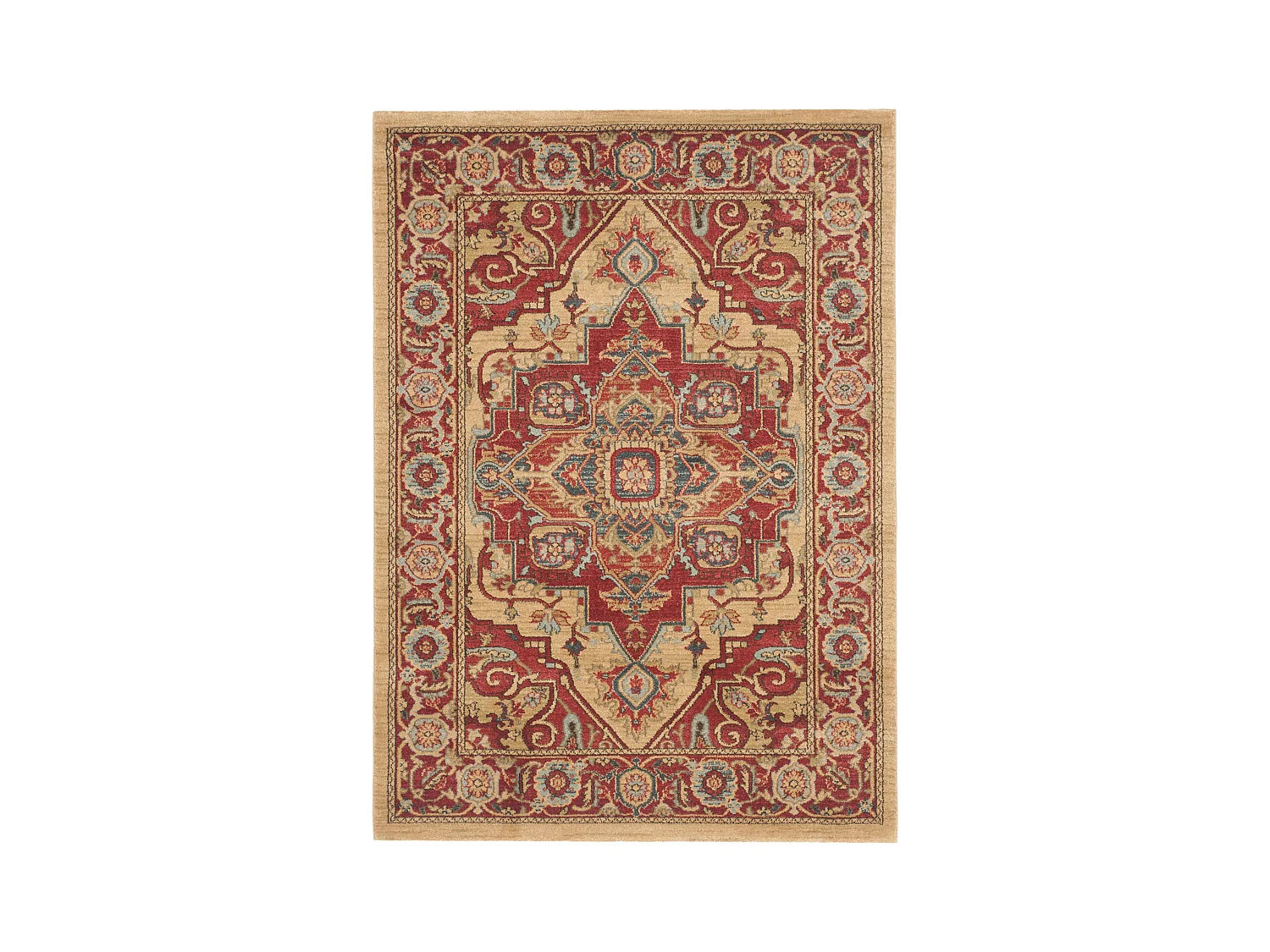 Tapis Rouge/Neutre 91 X 152 cm - Julianna