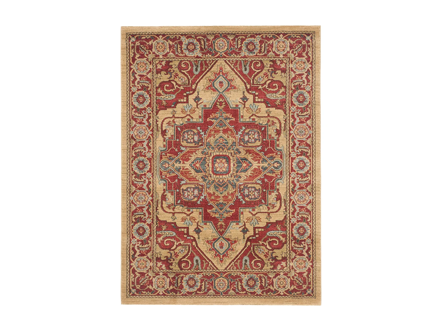 Tapis Rouge/Neutre 91 X 152 cm - Julianna