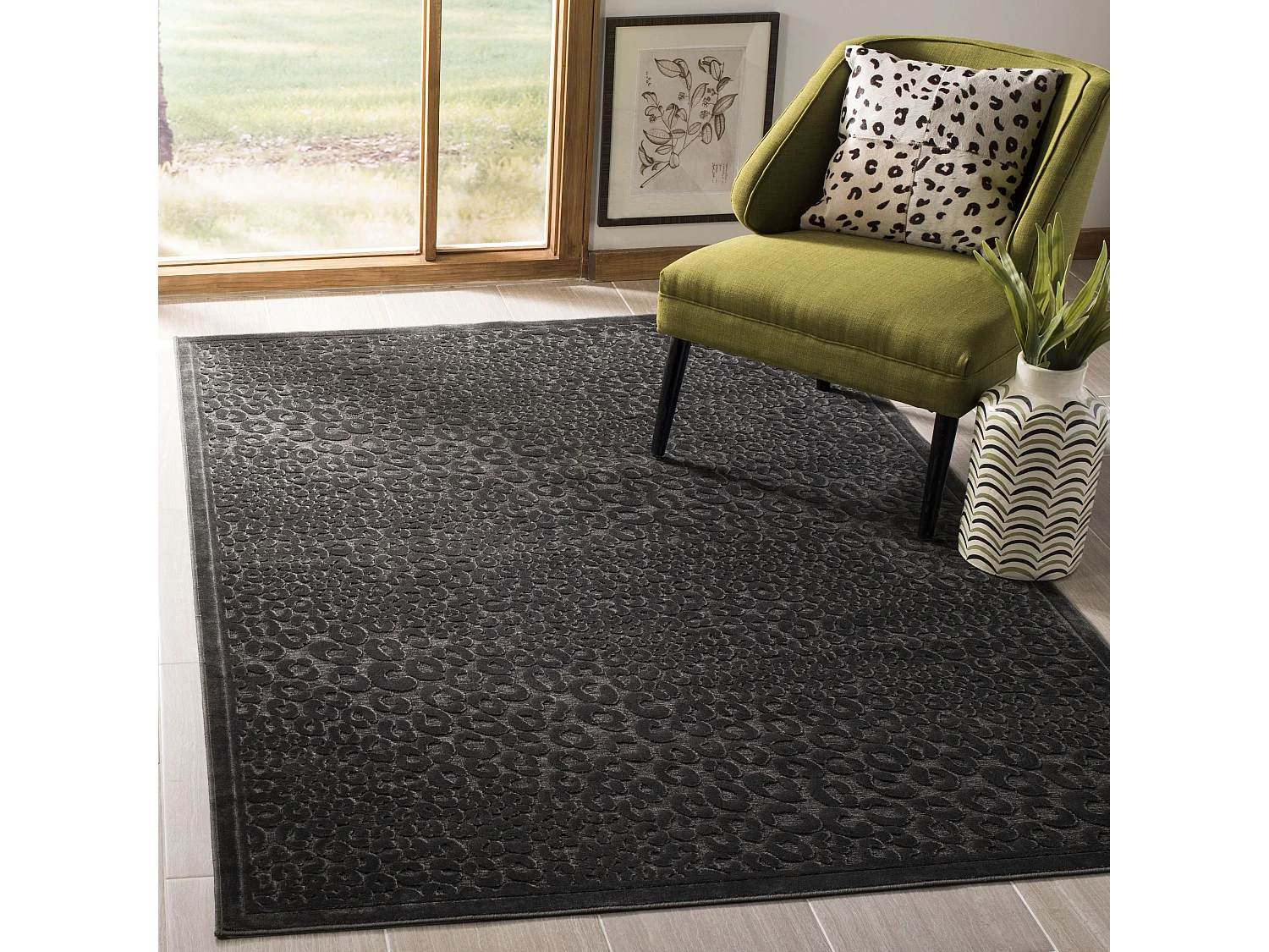Tapis Gris/Multicolore 122 X 170 cm - Elia