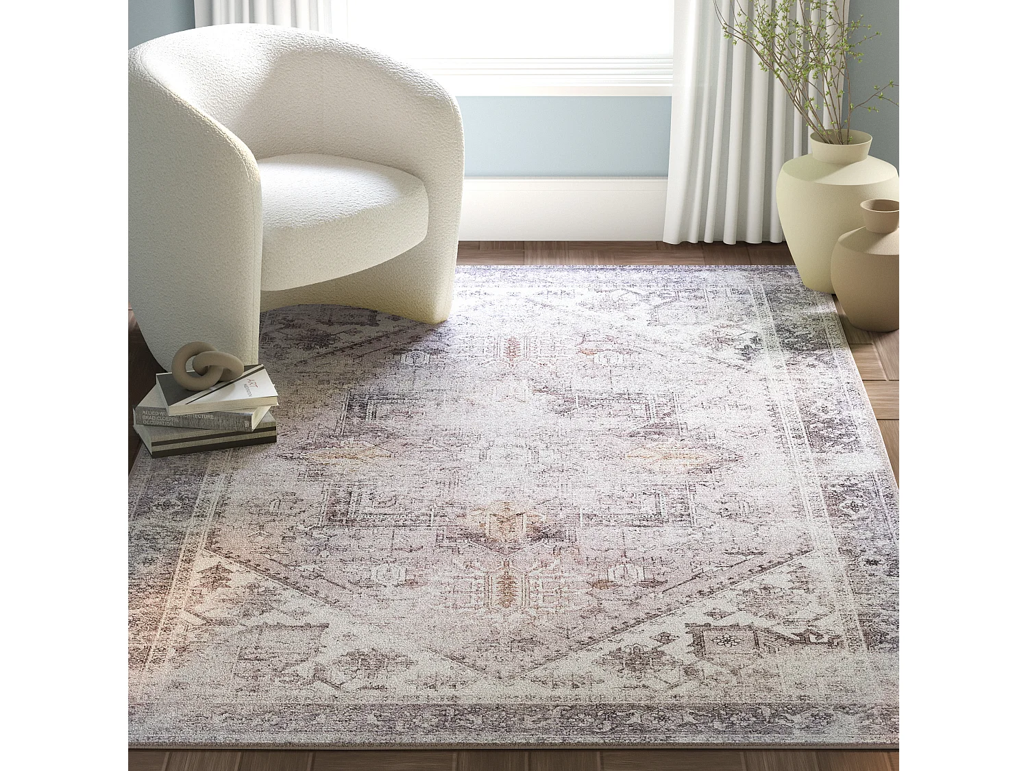 Tapis Beige/Gris 152 X 244 cm - Kushim