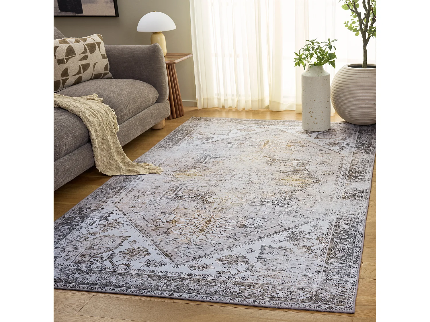 Tapis Beige/Gris 152 X 244 cm - Kushim